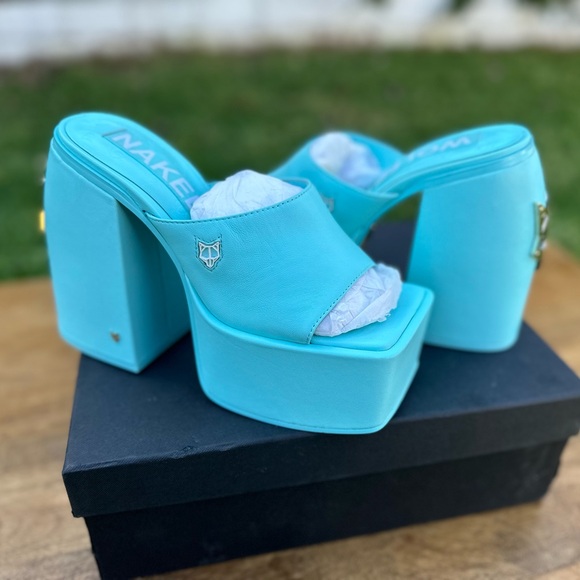 Naked Wolfe Shoes - Jenna platform-heeled leather sandal mule